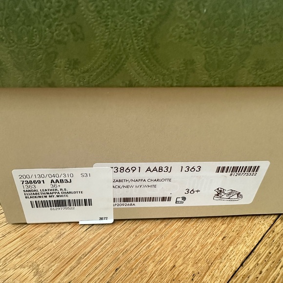 Brand new in box Gucci Sandals in black leather size 6.5 women’s. - Picture 3 of 3